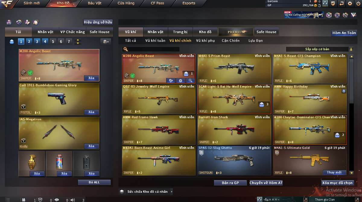 shop acc cf uy tin gia re